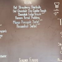 Vegan options  at Scoops - Ocean Beach in San Diego