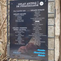 List of all ice creams and sorbets at Gelat Artesà de Peratallada in Peratallada