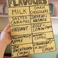 Flavour examples. Always well labelled at Mary's Milk Bar  in Edinburgh