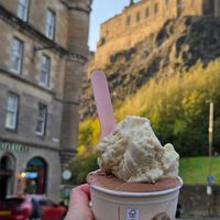 Pear and brandy sorbet + chocolate orange sorbet at Mary's Milk Bar  in Edinburgh