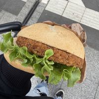 Schnitzel in Kaiserbrötchen  at Kamps - Hbf in Cologne