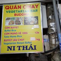 Sign outside at Buffet chay Ni Thai in Phu Quoc