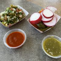 free vegan toppings!  at El Caporal  in Mount Angel