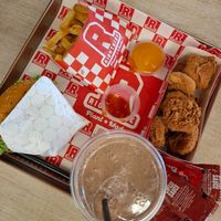 Burger, chips and nuggets at RIGHTSIDE - Mid Valley Megamall in Kuala Lumpur
