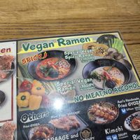 menu at Halal Wagyu & vegan Ramen Gyumon Kyoto in Kyoto