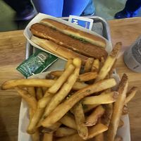 Vegan hot dog!   at Roxy's Arcade in Cambridge