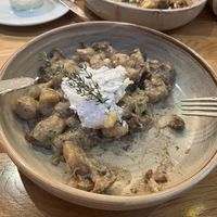 Had the vegan mushroom gnocchi, very tasty  at Restaurant Zeltinger Hof in Zeltingen-rachtig