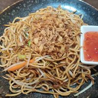 Stir fried noodle Box (served on a plate) 🍜 at Chopsticks Asia Bistro in Wernigerode