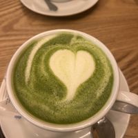 Matcha latte avena  at BunBun in Madrid