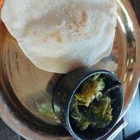 Broccoli stirfry and roti at Namaste Nepal in Chiang Mai