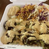 Falafels with salad and hummus   at Cafe Anatolia - Masterton in Masterton