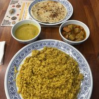 Khichuri rice with dal, vegetables and paratha bread  at Bengal Cuisine in Busan