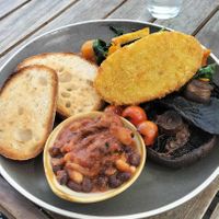 Vegan big breakfasr at Cockles Cafe in Port Elliot