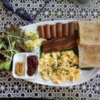 American vegetarian breakfast at Art Cafe in Koh Phangan