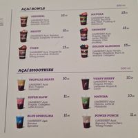 Menu at Oakberry - Corso di Porta Romana in Milan