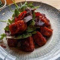 두부"치킨" Vegan fried chicken (tofu) at Kims Kimchi in Bochum