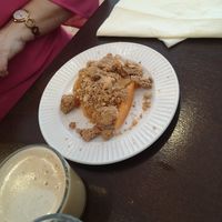 Roasted melon with elderflower syrup and hazelnut crumble at Mauvaise Herbe in Marseille