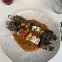 Grilled vegetables with sundried tomato sauce at Mauvaise Herbe in Marseille