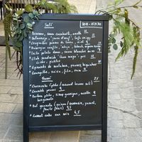 Menu of the day on September 19th 2025.  at Mauvaise Herbe in Marseille