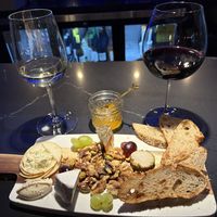 Cheese board: artisan Rebel cheeses and homemade jam  at La Cave in Pasadena
