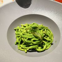 Homemade pasta with pestoo  at Ristorante Galleria in Munich