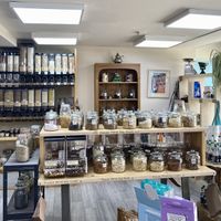 Jars full of products you can stock up on packaging free  at Trace-Less in Brixham