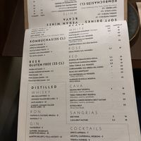 Menue   at PÖTSTOT in Barcelona