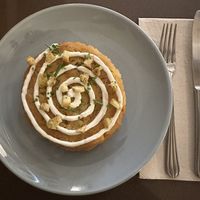 Potato Omelette and Confit Onion  at PÖTSTOT in Barcelona