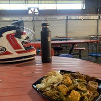 Plate of yummy vegan food for RM 5.00  at Vegetarian - 素食 in Kota Tinggi