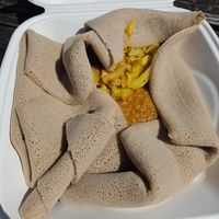 Cabbage and red lentils (misir wot) at Ma-Ed Ethiopian Kitchen in Beaverton