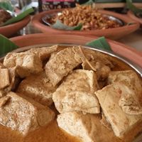 Tofu in rendang coconut sauce at Warung Fibonacci in Ubud