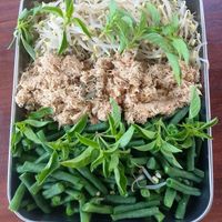 Steamed vegetables with grated coconut at Warung Fibonacci in Ubud