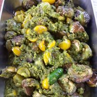 Eggplant with green sambal at Warung Fibonacci in Ubud