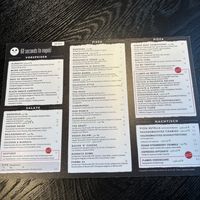menu (april 2025)  at 60 seconds to Napoli in Dresden