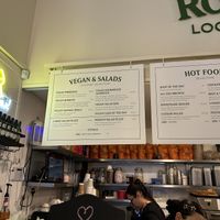 Vegan menu  at Rosie's Cafe in Dublin