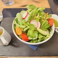 Salad with oil and vinegarr  at Gasthof Goldgasse in Salzburg
