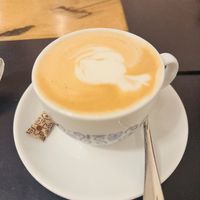 Cappuccino with soya milkk  at Gasthof Goldgasse in Salzburg