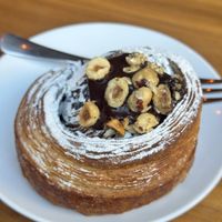 Chocolate and hazelnut bun   at Cafe 1001  in East London