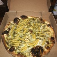 Basil Pesto Pizza at Ian's Pizza in Milwaukee