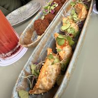 Thai croquettes and gyozas  at Iroko in Mallorca