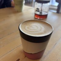 Oat flat white   at Burridge's in Torquay