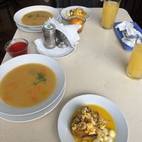 Sopas y entrada (ceviche)  at Sampe's Restaurante Vegetariano in Lima