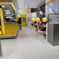 Pickup counter and inside seating.  at Goldies Smashburger - The Playce in Berlin