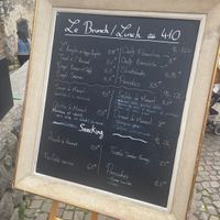 Menu of the day  at Le 410 in Biot