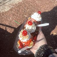 Vegan banana split  at Babes Ice Cream in Milwaukee