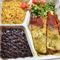 Vegan enchiladas at Cafe Corazon - Bremen in Milwaukee