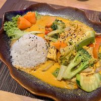 veggies with tofu and coconut saucee  at Mizuki in Rheinfelden