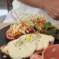 Sandwich tofu afumado (vegetarian, not vegan) at Serena in Arequipa