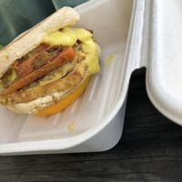 Breakfast sandwich at Pingala Cafe in Burlington