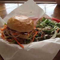 food truck burger  at Pingala Cafe in Burlington